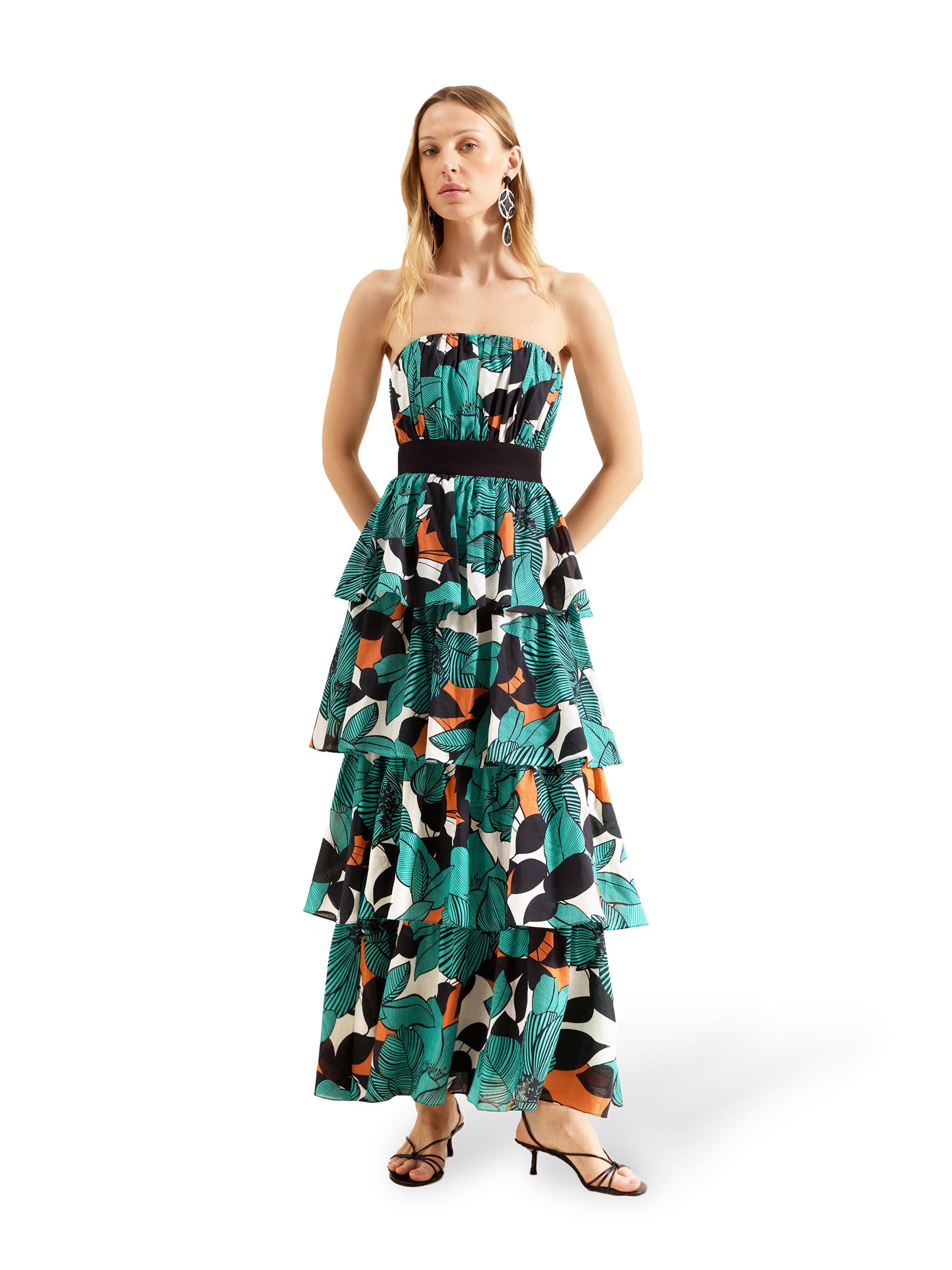 Claudia Print Tiered Dress