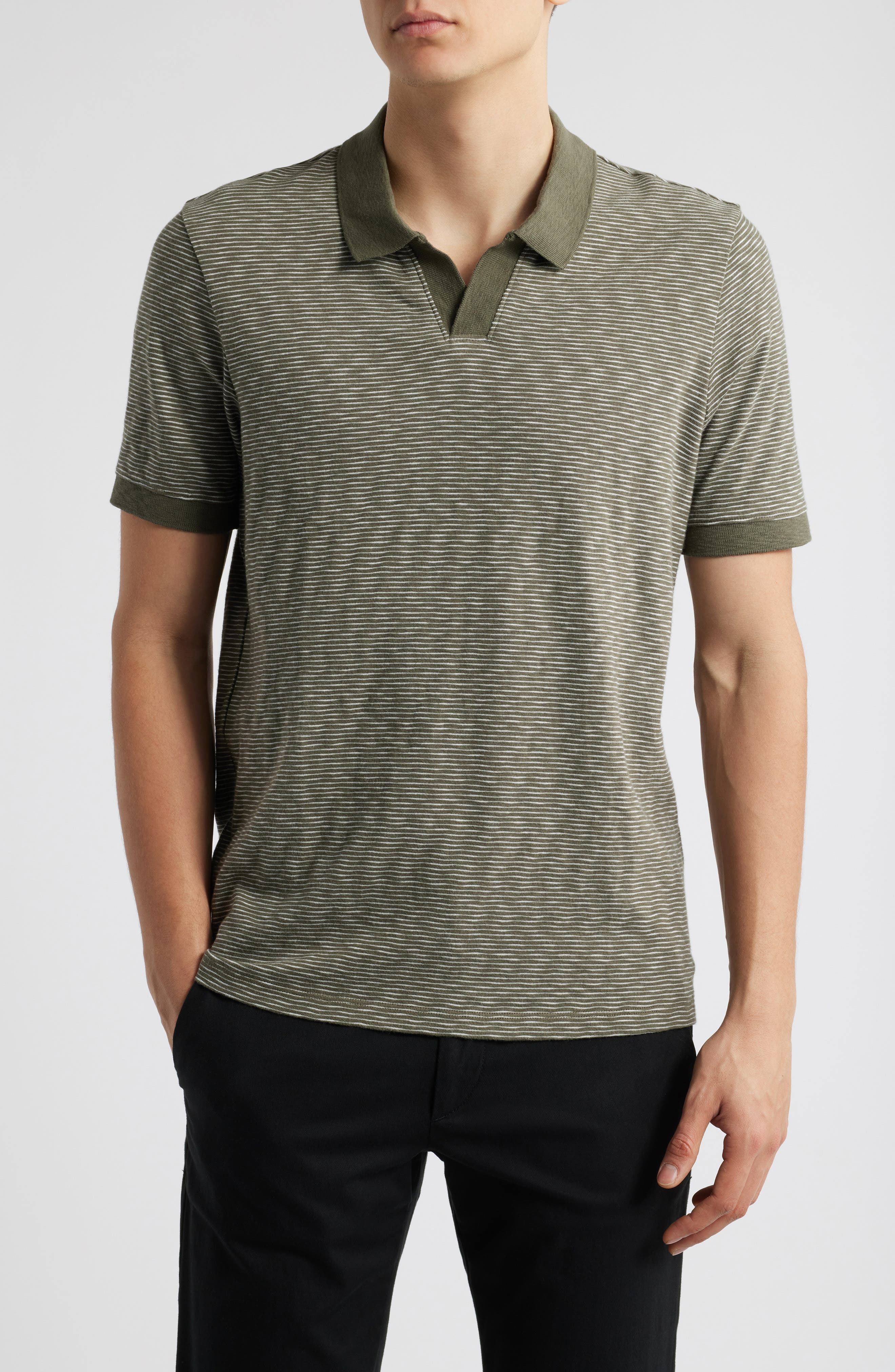 Slub Jersey Johnny Collar Polo