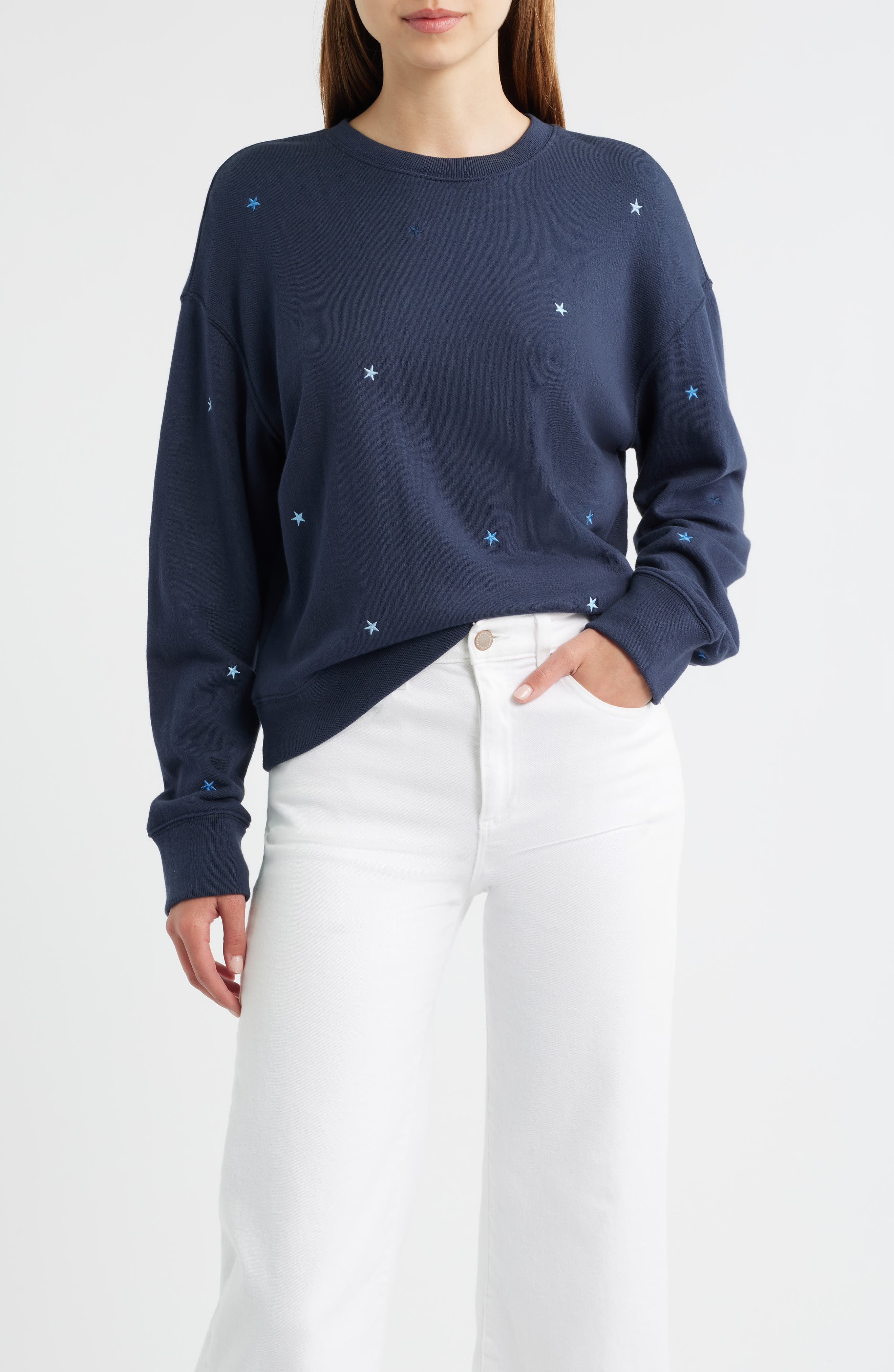 Ramona Star Embroidered Crewneck Sweatshirt