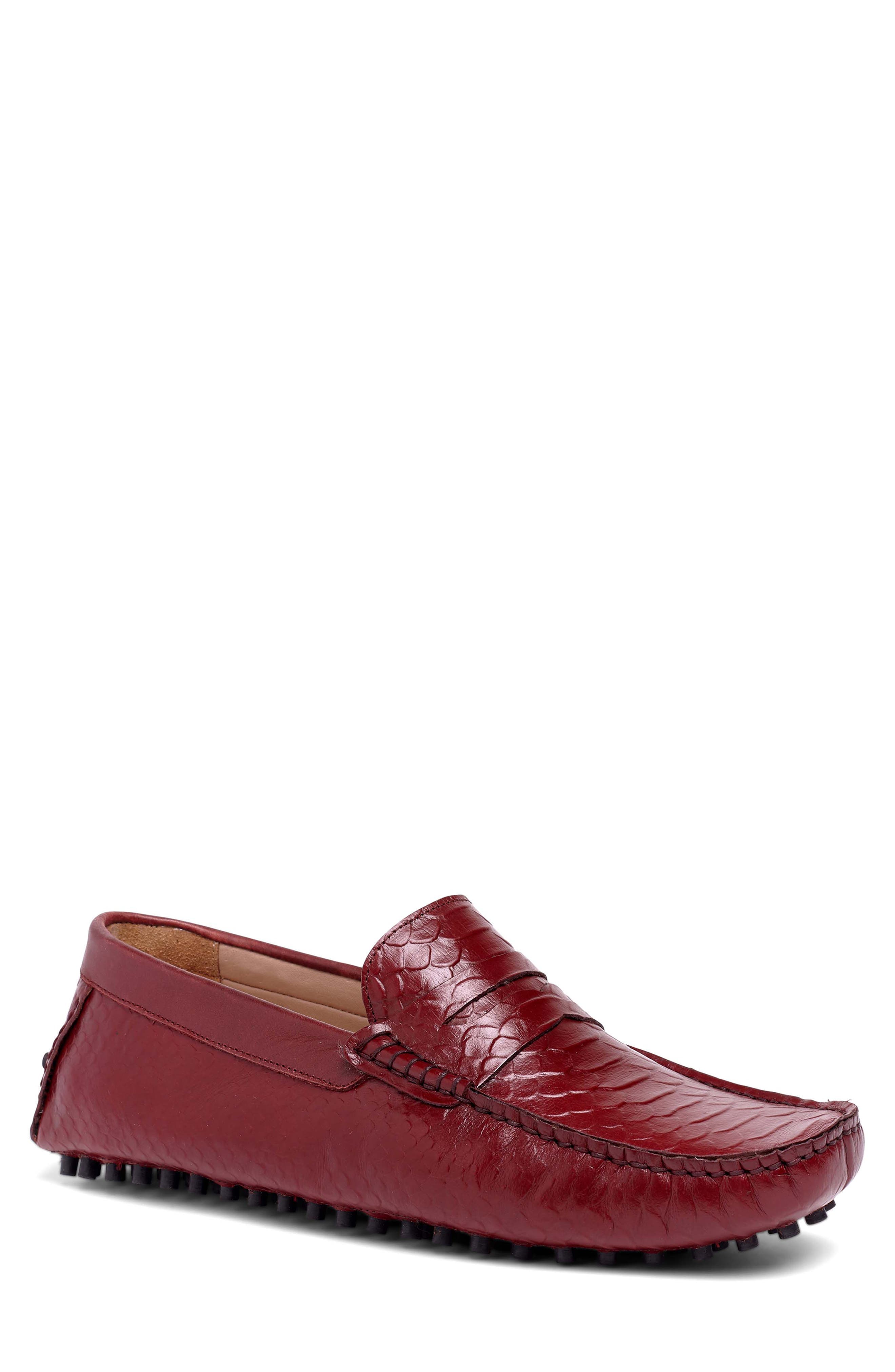 Jorge Croc Embossed Leather Driver