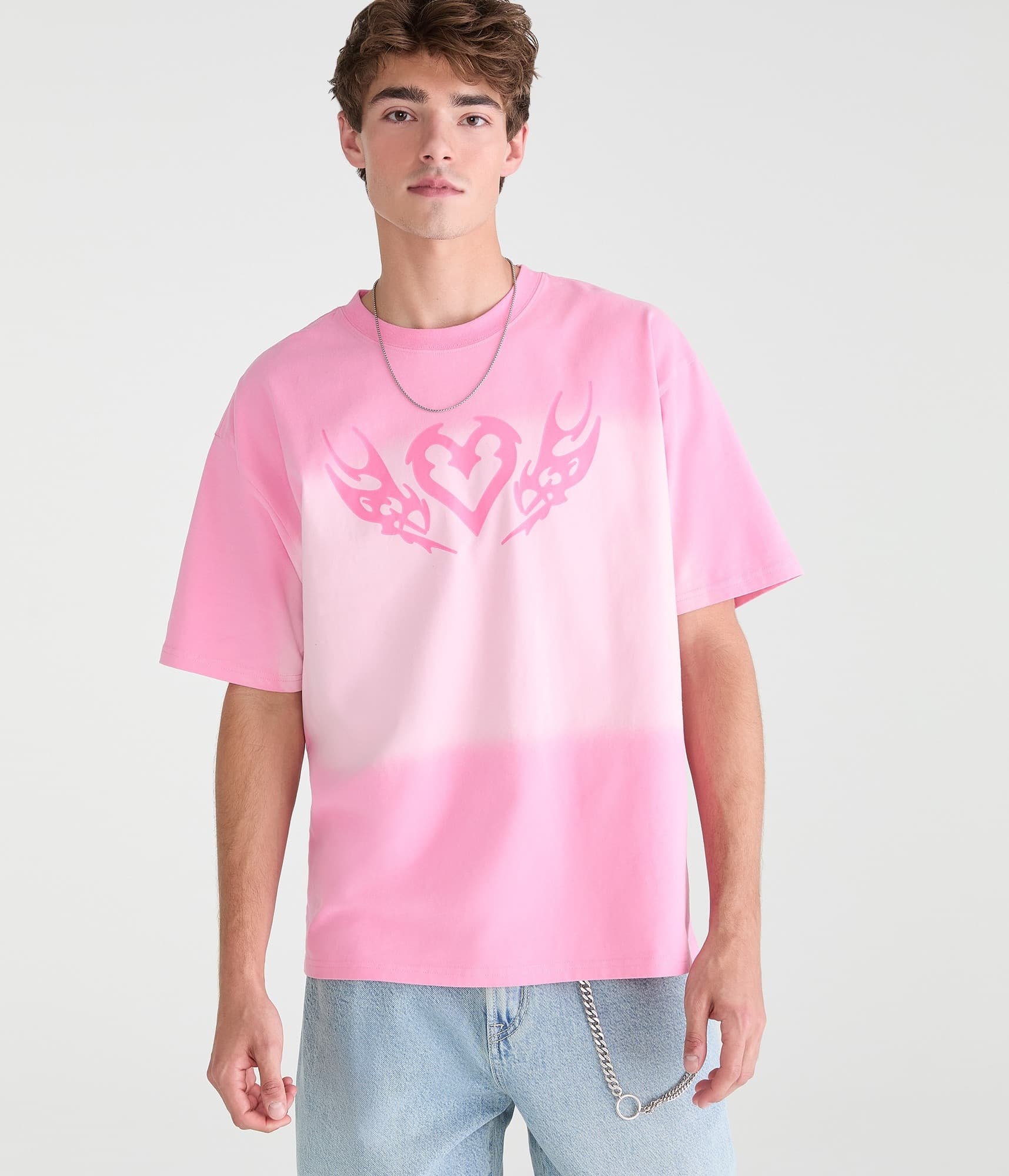 Heart Tattoo Tie-Dye Tee