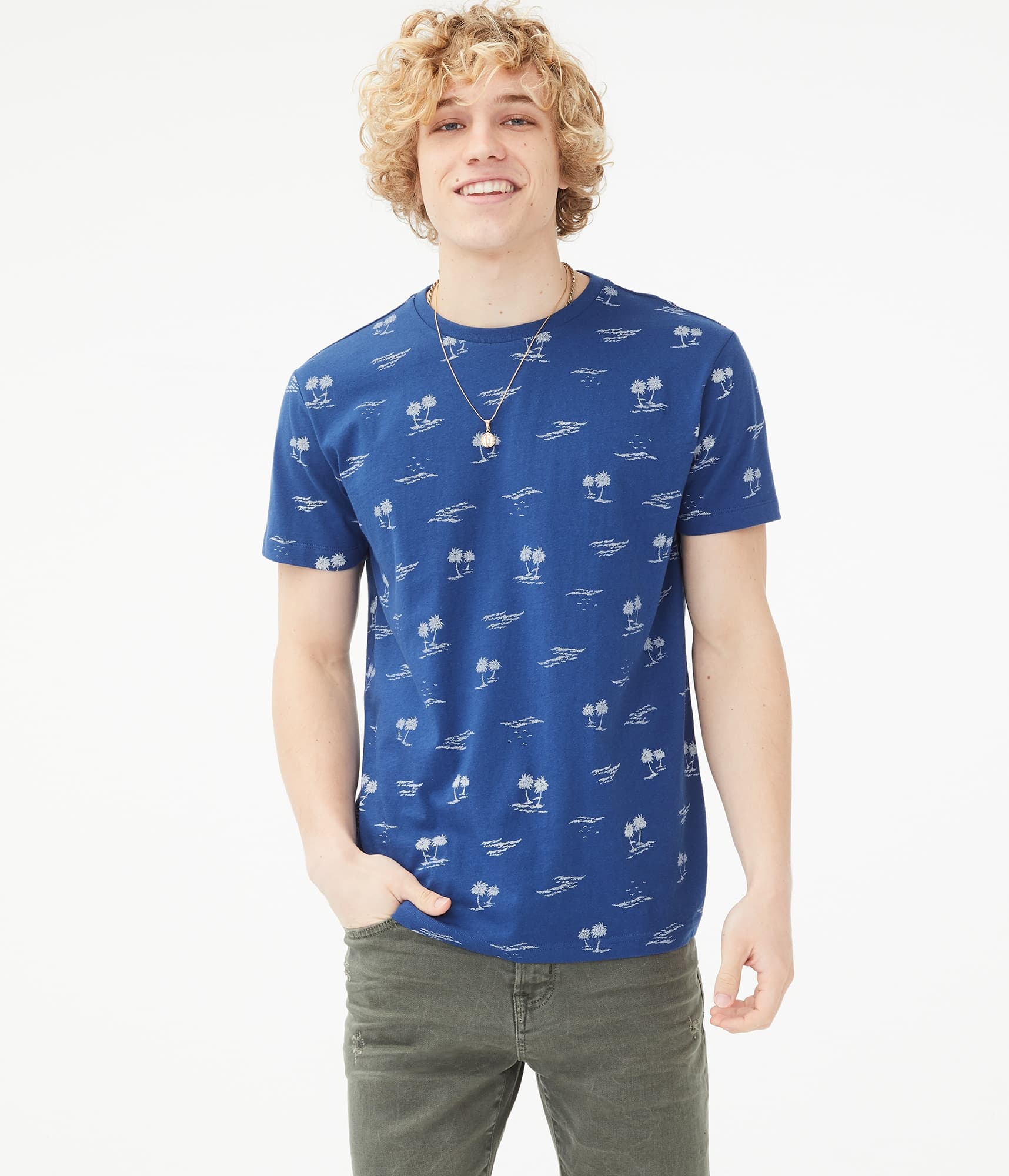 Palm Tree Waves Graphic Tee