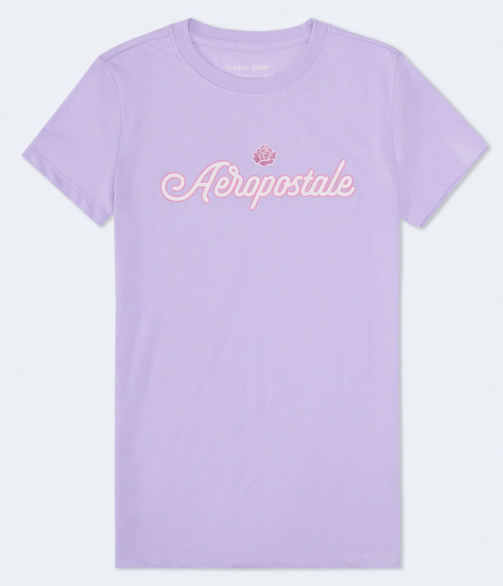 Aeropostale Glitter Rose Graphic Tee