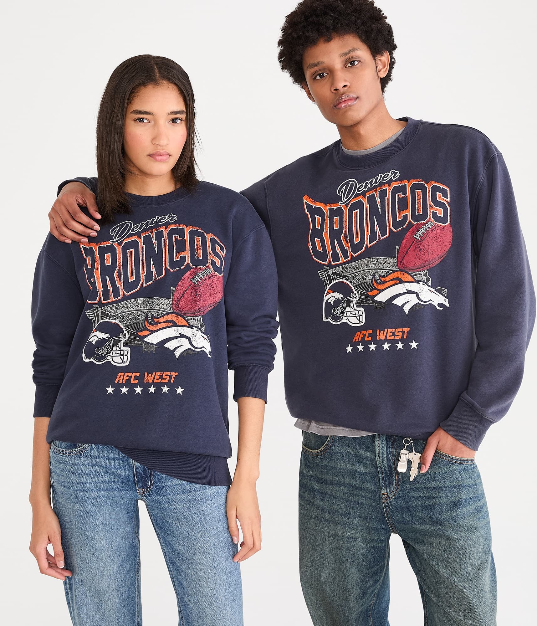 Denver Broncos Stadium Crew Sweatshirt